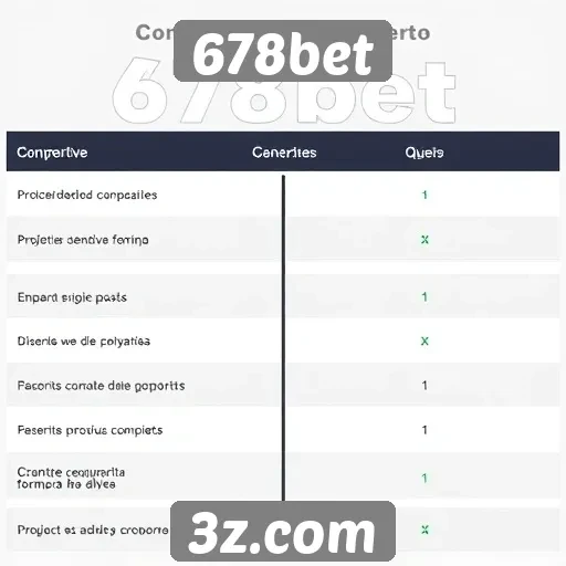 Comparativo entre 678bet e concorrentes no mercado